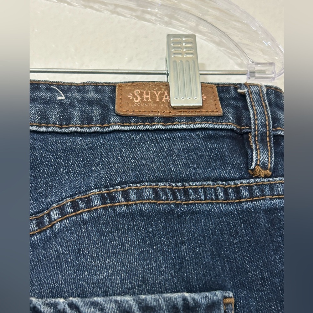 Shyanne Dark Blue Flare Jeans - Picture 3 of 5